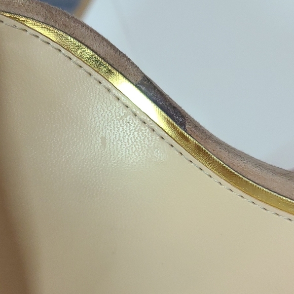 Jessica Simpson Hipp Taupe Faux Suede Sparkly Rhinestones Strappy Heels Sz 9.5 - Picture 3 of 9